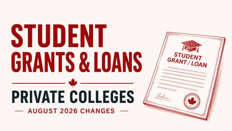 Canada Changes Student Grants and Loans for Private Colleges From August 2026