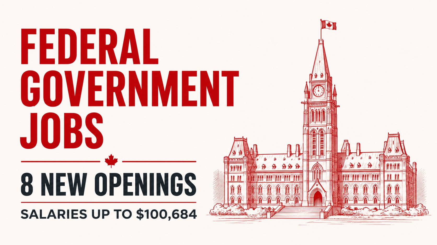 Federal Government Jobs in Canada: 8 New Openings With Salaries Up to $100,684