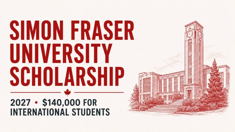 Simon Fraser University Scholarship 2027_ $140,000 Award for International Students